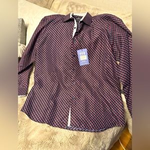 NWT - AZARO UOMO CASUAL BUTTON DOWN SIZE XXL SLIM FIT